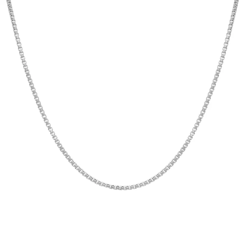Sterling Silver 24 Inch Rounded Box Chain sold by C.W. Sellors