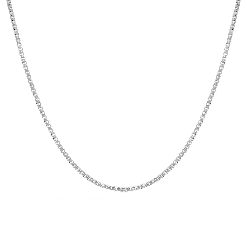 Sterling Silver 24 Inch Rounded Box Chain sold by C.W. Sellors