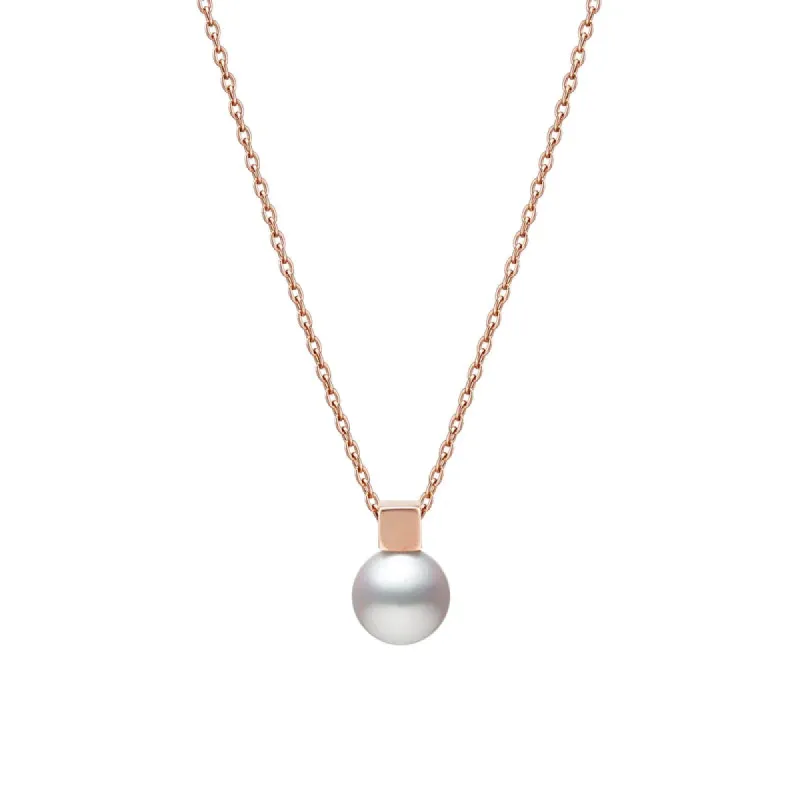 Mikimoto Classic 18ct Rose Gold White Akoya Pearl Necklace sold by C.W. Sellors
