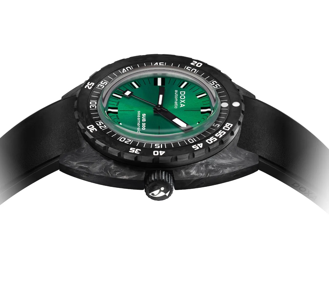 Doxa SUB 300 Carbon Sea Emerald Rubber Watch sold by C.W. Sellors product image thumbnail 3