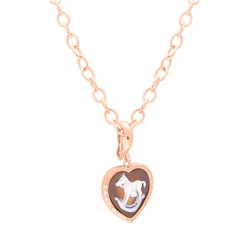 Cameo Italy Rose Gold Plated Sterling Silver Heart Rocking Horse Necklace D sold by C.W. Sellors product image thumbnail 2