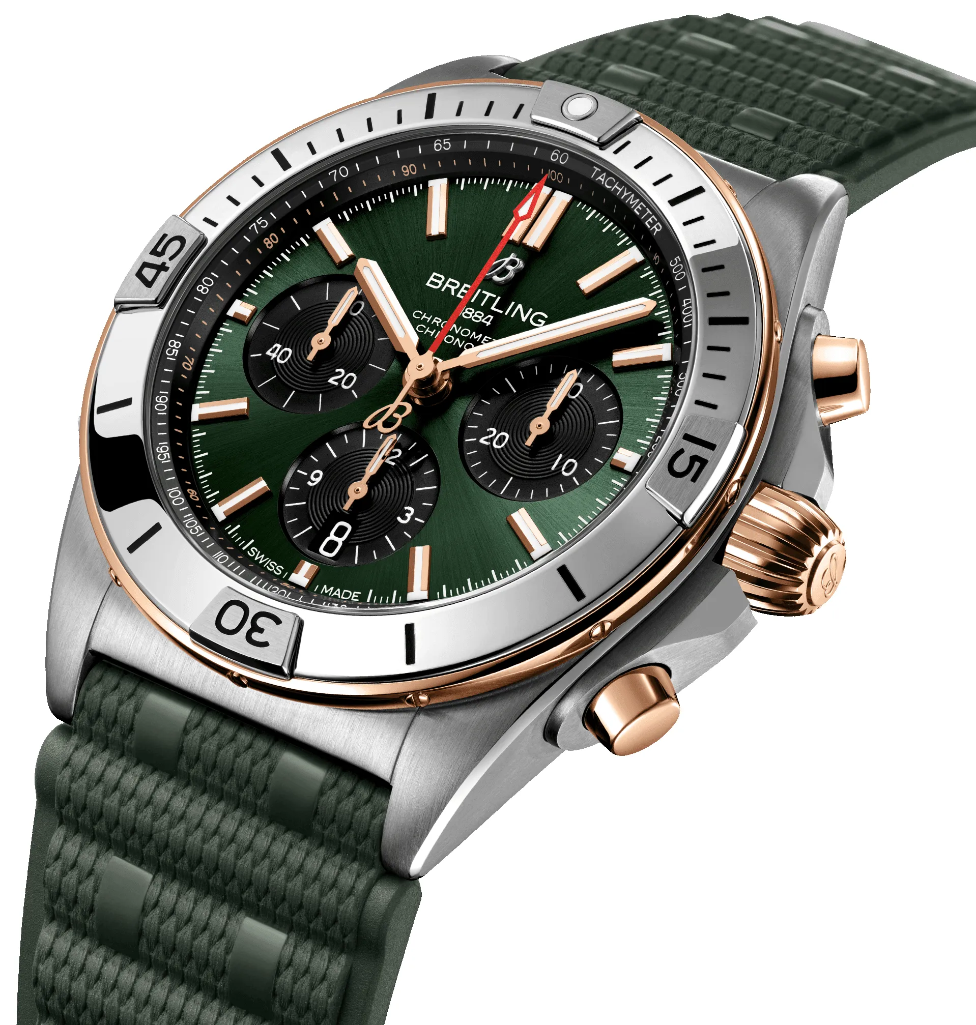 Breitling Chronomat B01 42 Green Watch sold by C.W. Sellors product image thumbnail 2