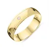 18ct Yellow Gold Whitby Jet Diamond 6mm Wedding Band Ring sold by C.W. Sellors