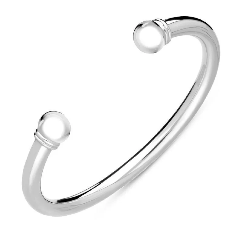 Sterling Silver Extra Large Plain Torc Bangle D sold by C.W. Sellors