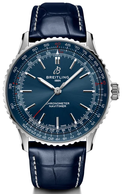 Breitling Navitimer Automatic 41 Blue Leather Watch sold by C.W. Sellors