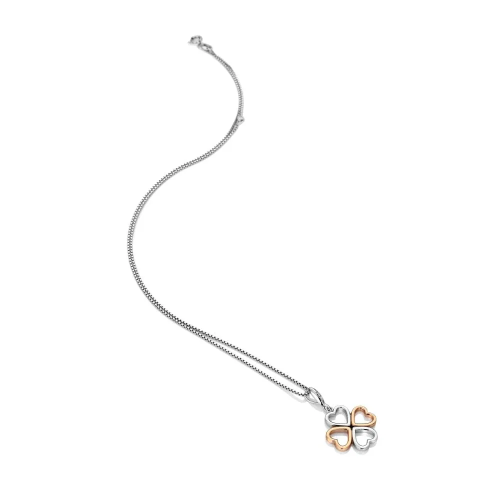 Hot Diamonds Lucky In Love Sterling Silver Rose Gold Plated Pendant D sold by C.W. Sellors product image thumbnail 2
