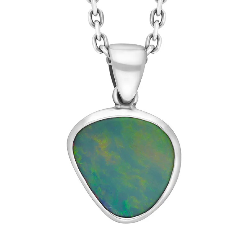 Sterling Silver Opal Doublet Abstract Necklace D sold by C.W. Sellors