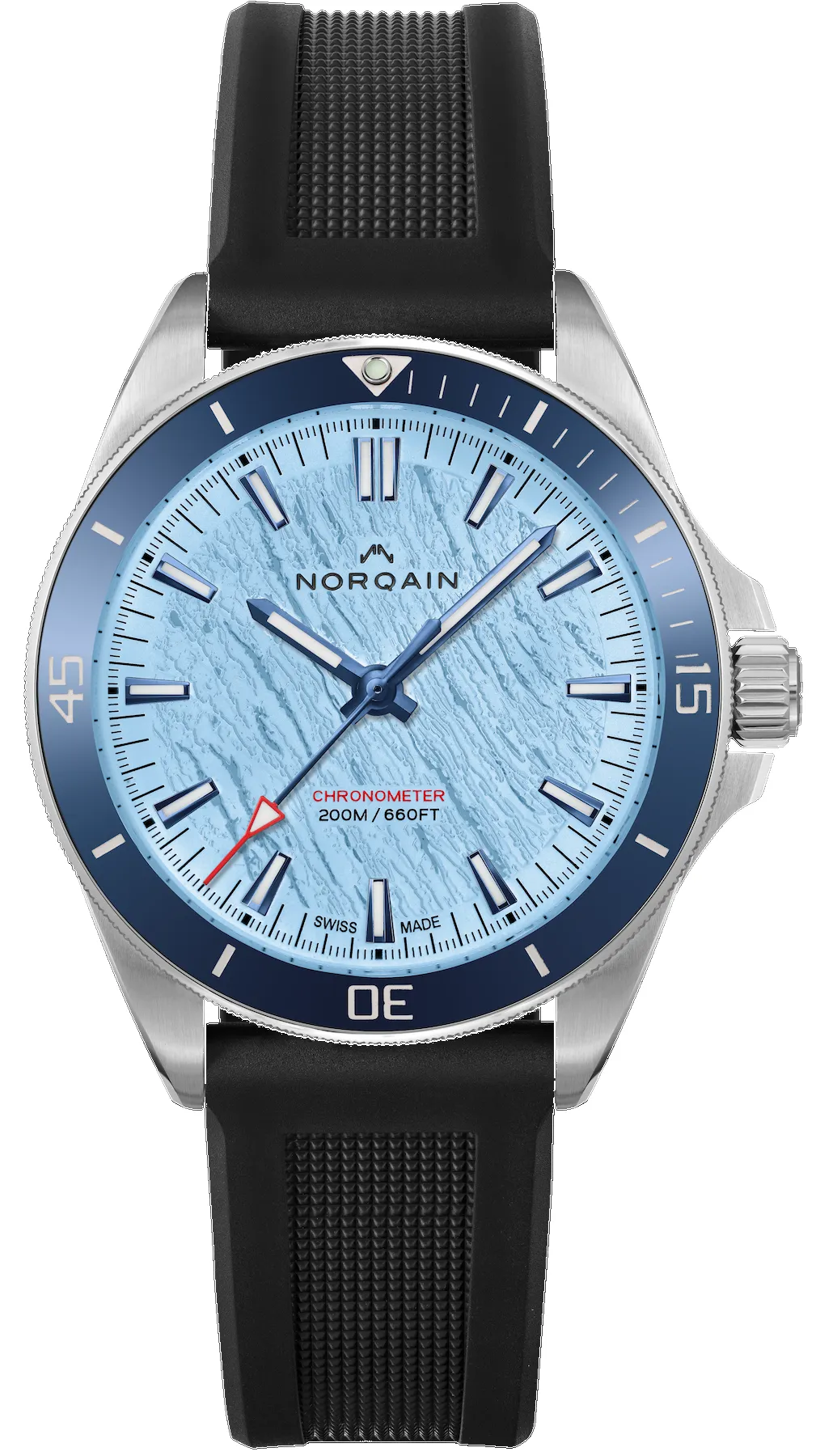 Norqain Neverest Glacier Ice Blue 40mm Limited Edition sold by C.W. Sellors