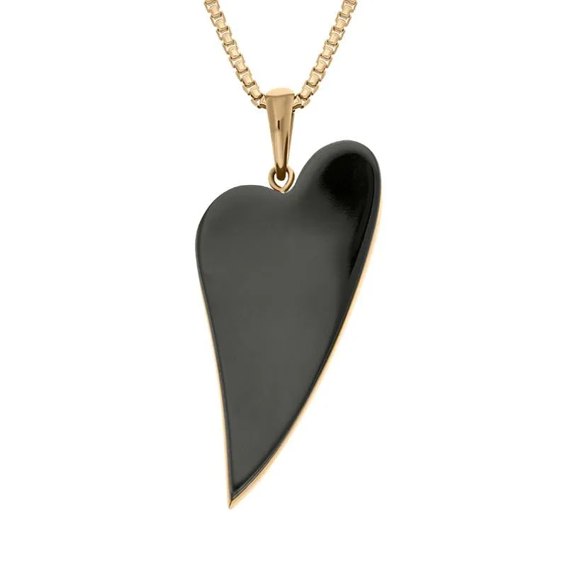 9ct Rose Gold Whitby Jet Unique Heart Necklace D sold by C.W. Sellors product image thumbnail 2