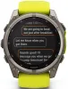 Garmin Fenix 8 51mm Sapphire Solar Titanium Amp Yellow Graphite Silicone Watch sold by C.W. Sellors
