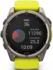Garmin Fenix 8 51mm Sapphire Solar Titanium Amp Yellow Graphite Silicone Watch sold by C.W. Sellors
