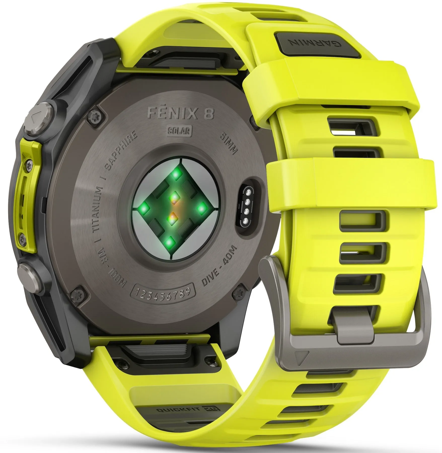 Garmin Fenix 8 51mm Sapphire Solar Titanium Amp Yellow Graphite Silicone Watch sold by C.W. Sellors product image thumbnail 2