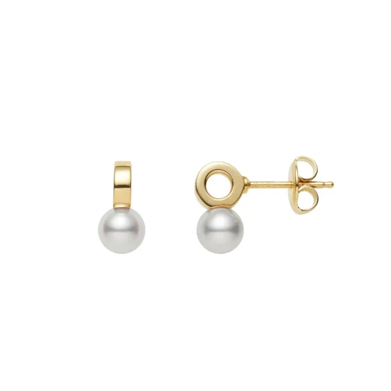 Mikimoto 18ct Yellow Gold Akoya Pearl Stud Earrings sold by C.W. Sellors