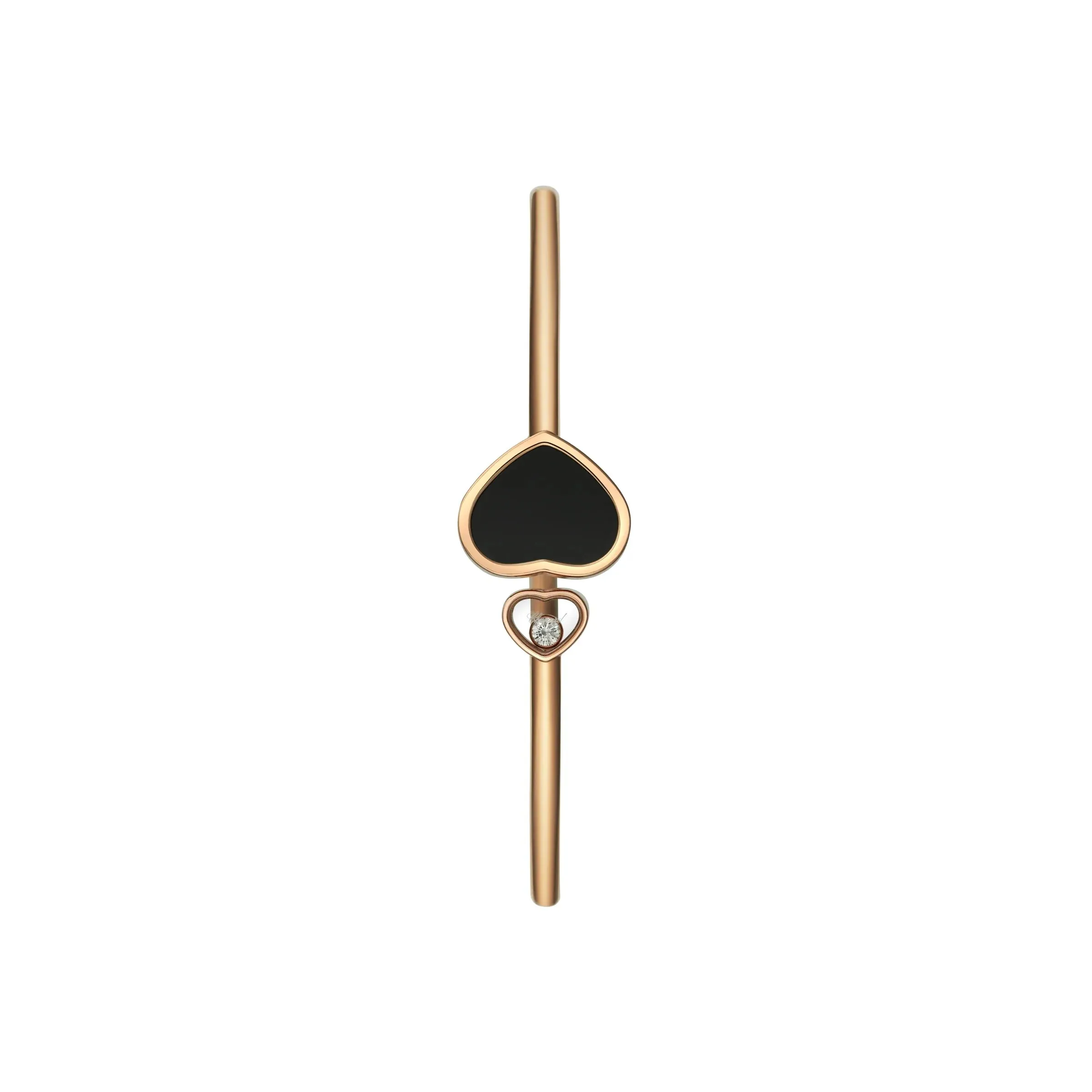 Chopard Happy Hearts 18ct Rose Gold Diamond Onyx Bangle sold by C.W. Sellors product image thumbnail 2