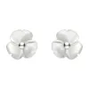 Sterling Silver White Mother of Pearl Tuberose 8mm Clover Stud Earrings sold by C.W. Sellors