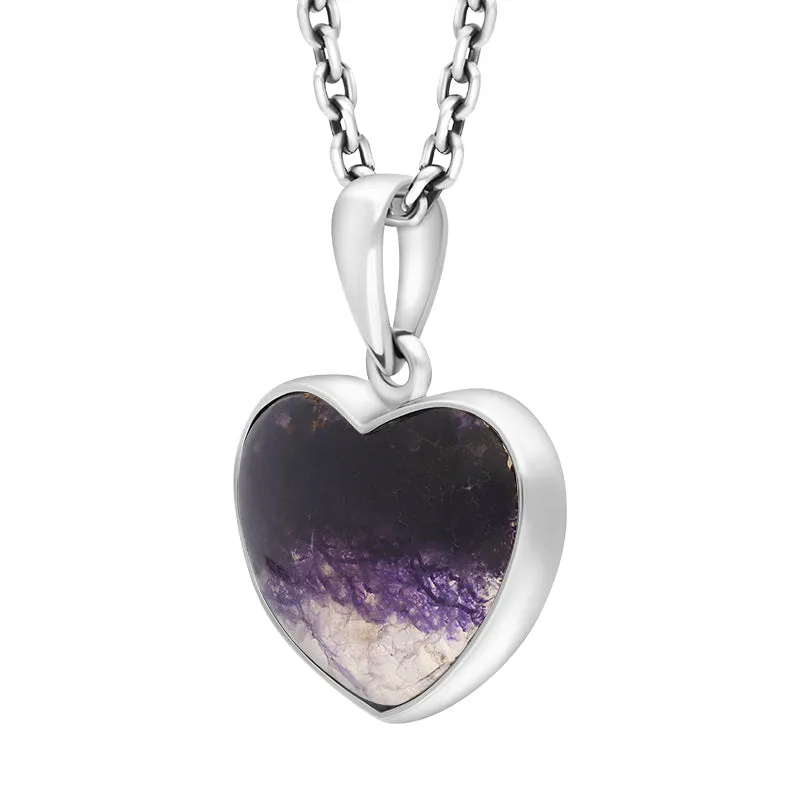 Sterling Silver Blue John Heart Necklace D sold by C.W. Sellors product image thumbnail 2