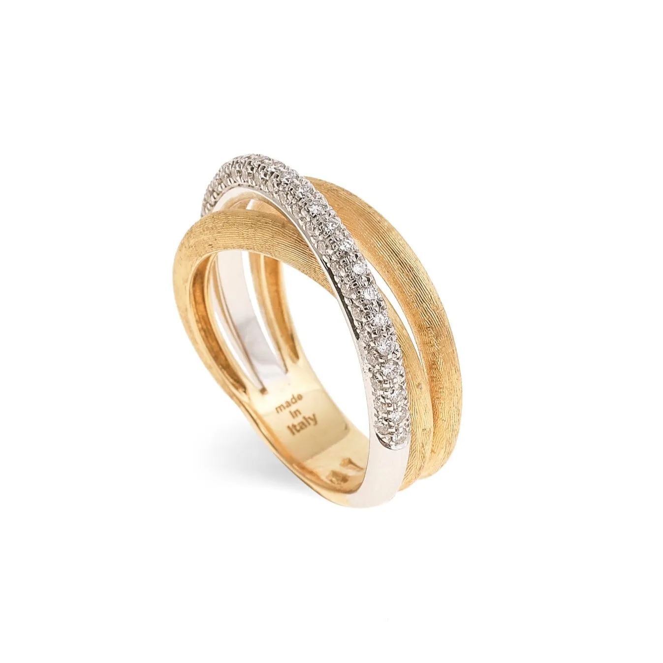 Marco Bicego Jaipur Link 18ct Yellow and White Gold Diamond Ring sold by C.W. Sellors