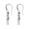 18ct White Gold 0.69ct Diamond Pave Set Leaf Drop Earrings D sold by C.W. Sellors