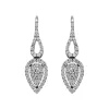 18ct White Gold 0.69ct Diamond Pave Set Leaf Drop Earrings D sold by C.W. Sellors