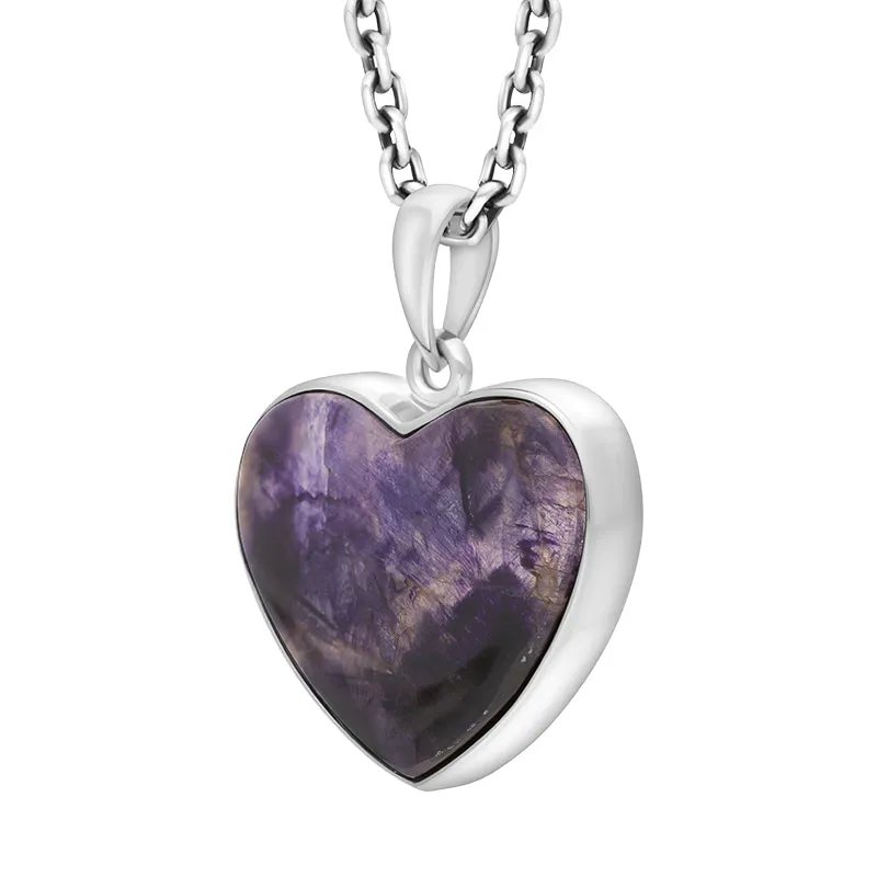 Sterling Silver Blue John Heart Pendant Necklace D sold by C.W. Sellors product image thumbnail 2