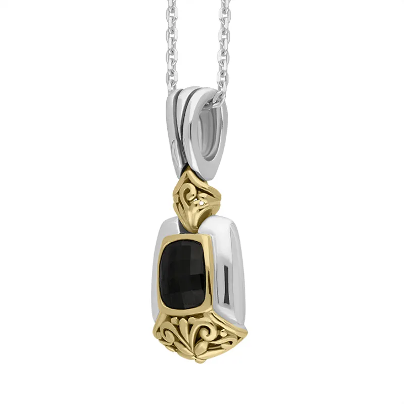Sterling Silver Whitby Jet Ornate Oblong Necklace D sold by C.W. Sellors product image thumbnail 2