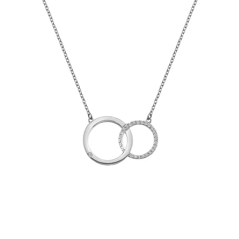 Hot Diamonds Striking Interlocking Circle Necklace sold by C.W. Sellors