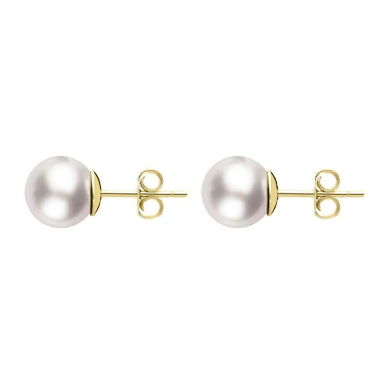 18ct Yellow Gold 6mm White Pearl Stud Earrings sold by C.W. Sellors product image thumbnail 2