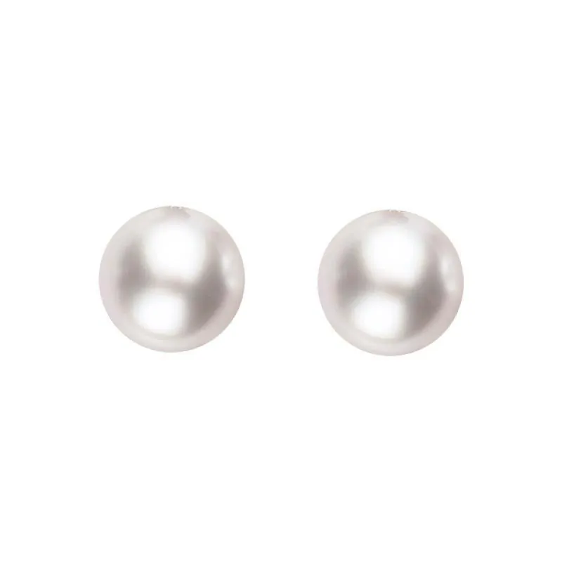 18ct Yellow Gold 6mm White Pearl Stud Earrings sold by C.W. Sellors