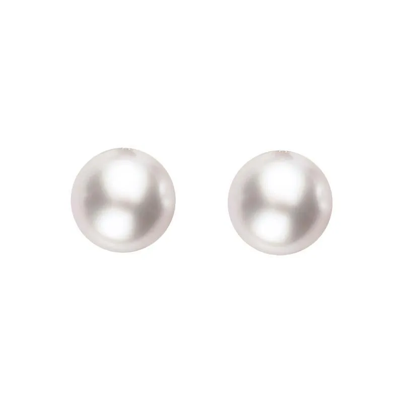 18ct Yellow Gold 6mm White Pearl Stud Earrings sold by C.W. Sellors