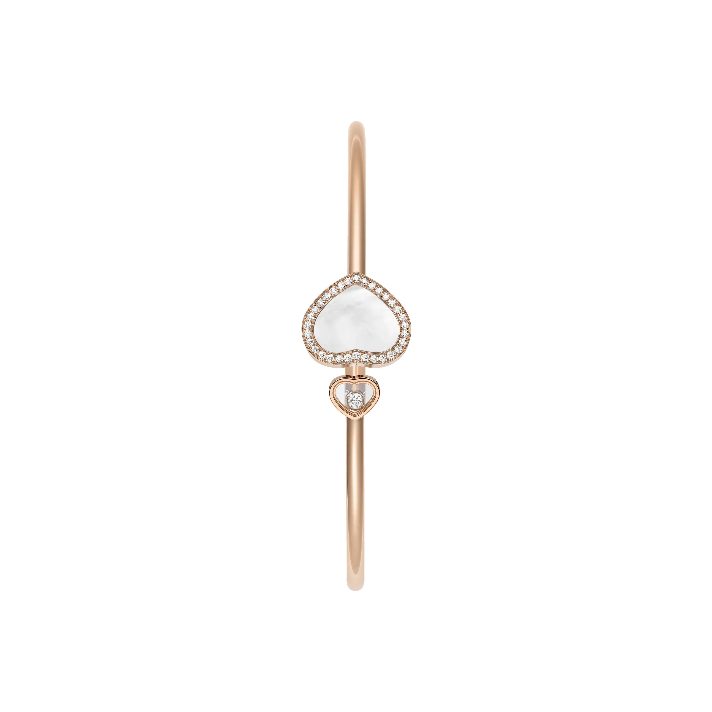 Chopard Happy Hearts 18ct Rose Gold 0.19ct Diamond Mother of Pearl Bangle sold by C.W. Sellors product image thumbnail 2