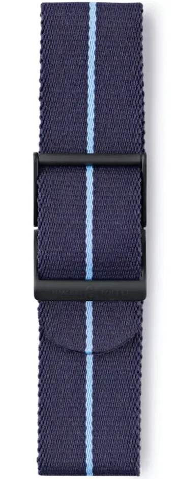 Elliot Brown Strap Webbing 22mm Dark Blue Blue Stripe sold by C.W. Sellors