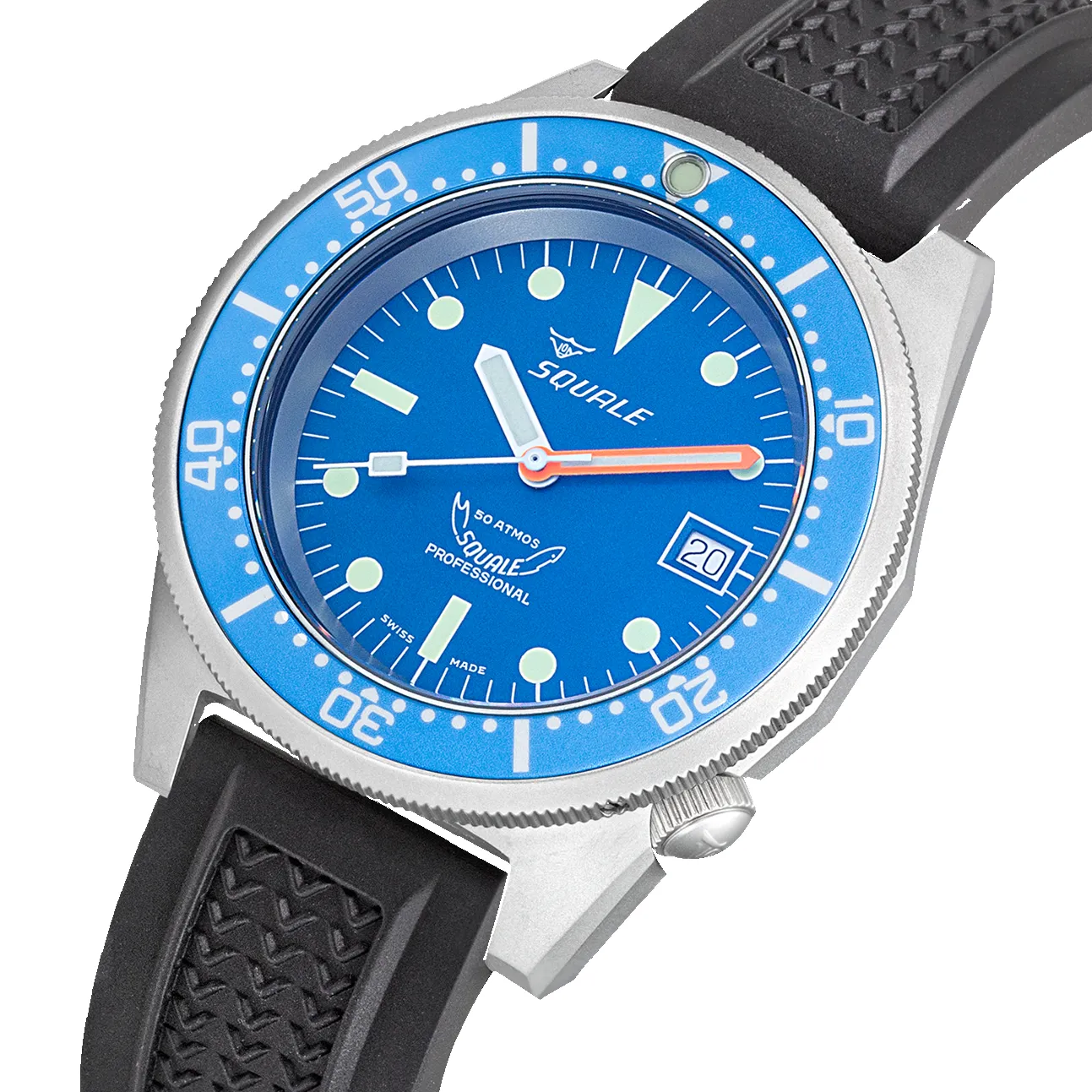 Squale 1521 Blue Blasted Rubber Watch sold by C.W. Sellors product image thumbnail 3