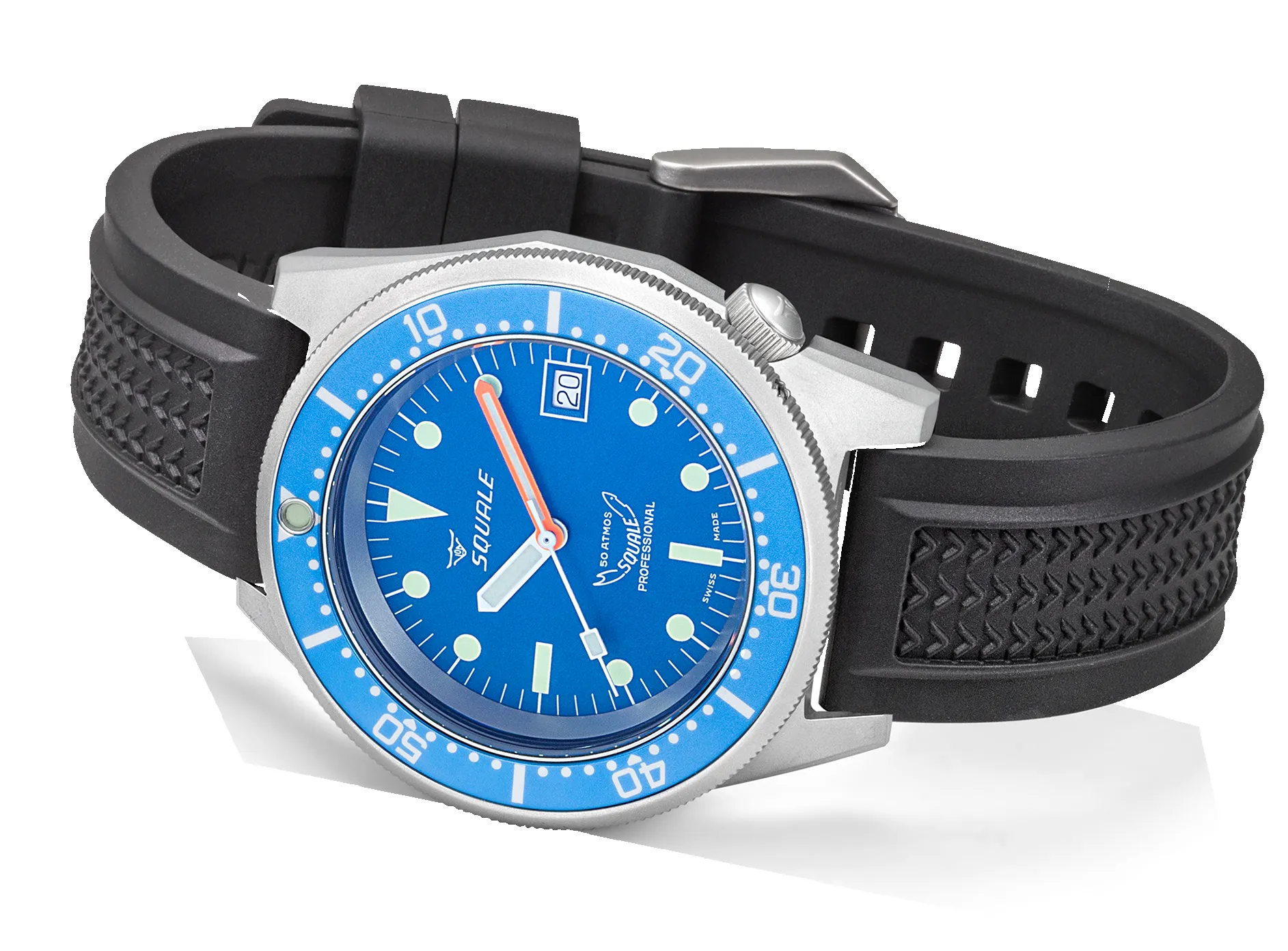 Squale 1521 Blue Blasted Rubber Watch sold by C.W. Sellors product image thumbnail 4
