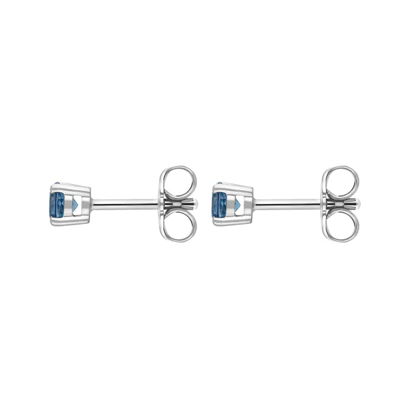 18ct White Gold 0.47ct Aquamarine Stud Earrings sold by C.W. Sellors product image thumbnail 2