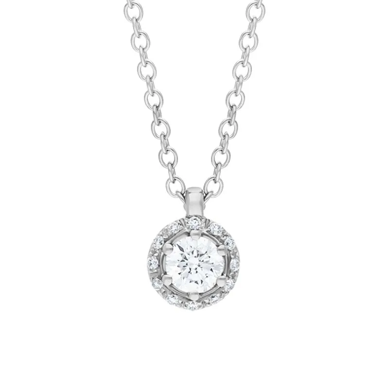 Damiani Minou 18ct White Gold 0.31ct Diamond Round Cut Pave Necklace sold by C.W. Sellors
