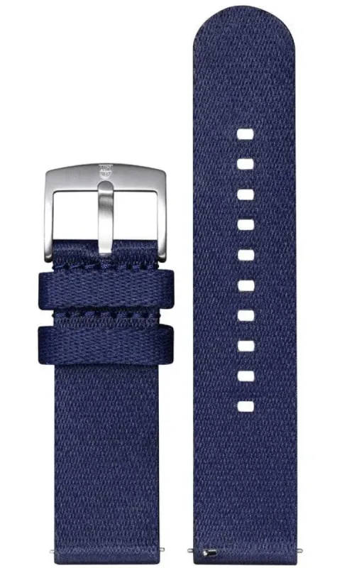 Luminox Strap Leather Blue 24mm sold by C.W. Sellors