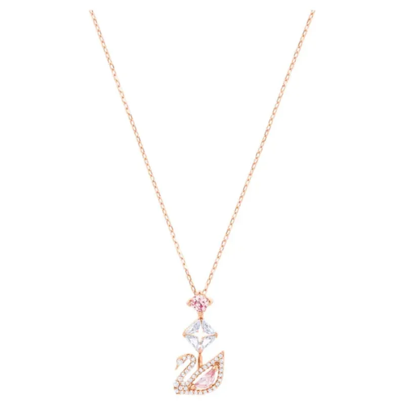 Swarovski Dazzling Swan Rose Gold Tone Plated Y Necklace sold by C.W. Sellors