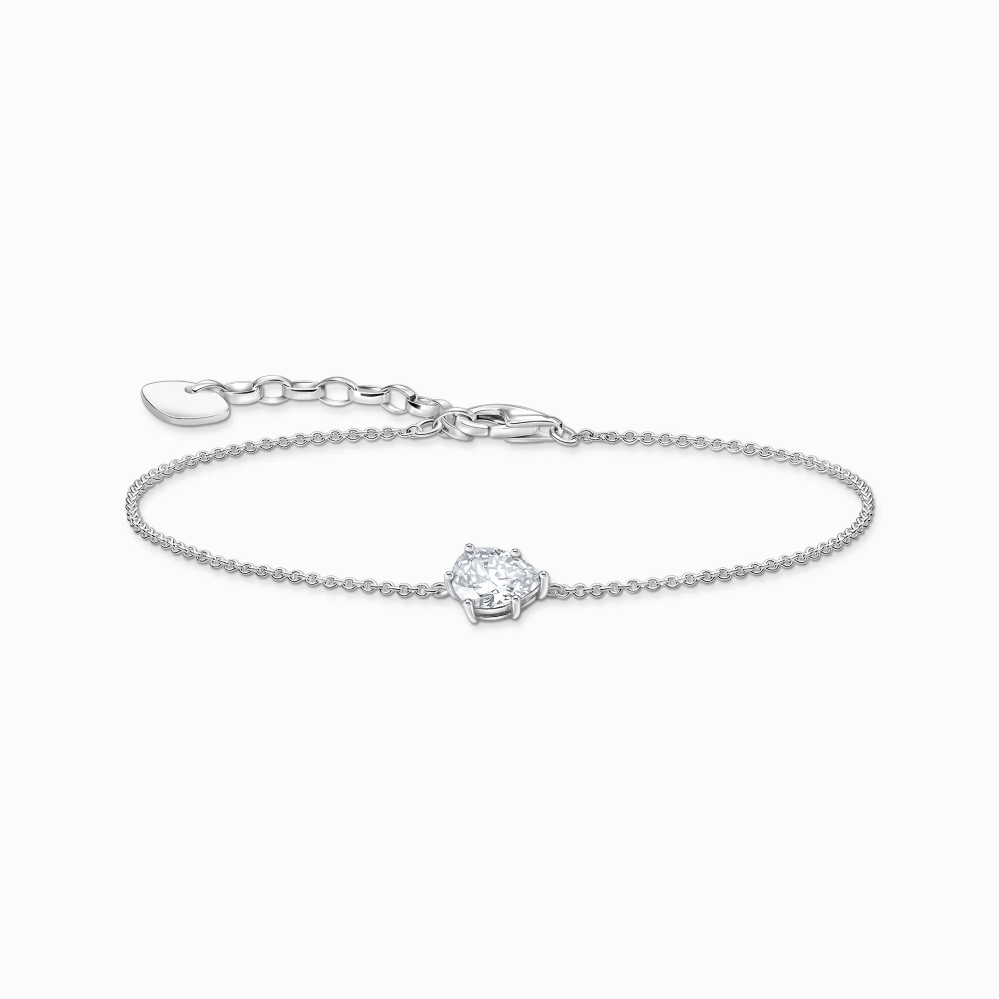 Thomas Sabo Sterling Silver Teardrop White Zirconia Bracelet sold by C.W. Sellors