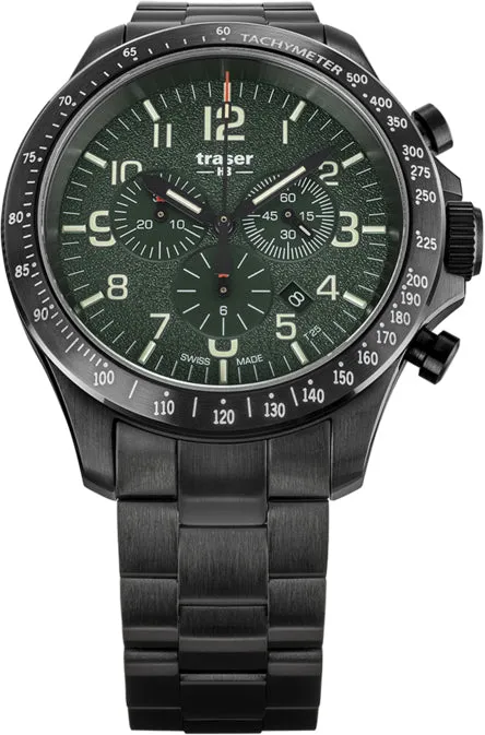 Traser H3 P67 Officer Pro Chronograph Green Watch sold by C.W. Sellors