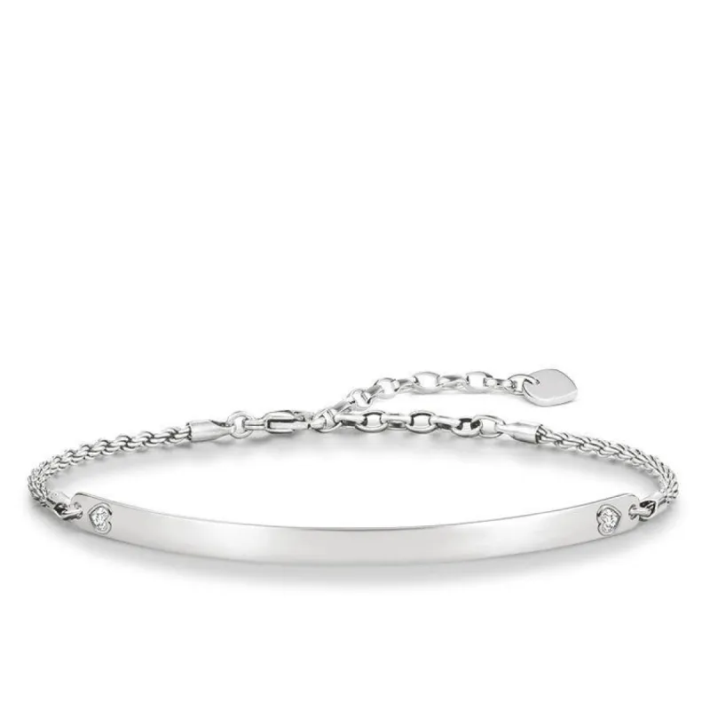 Thomas Sabo Love Bridge Sterling Silver White Zirconia Heart Bracelet D sold by C.W. Sellors