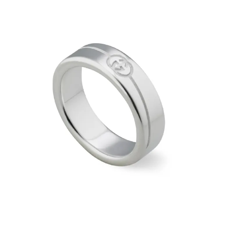 Gucci Tag Sterling Silver 6mm Ring sold by C.W. Sellors