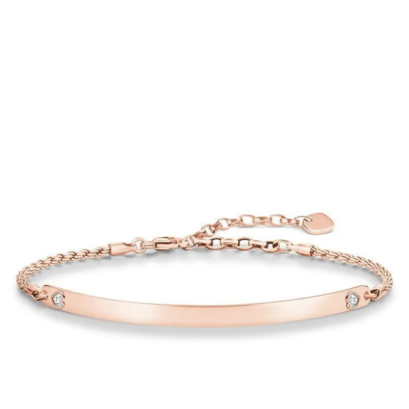 Thomas Sabo Love Bridge Rose Gold White Zirconia Heart Bracelet D sold by C.W. Sellors
