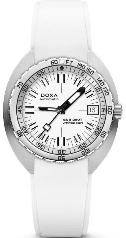 Doxa SUB 200T Whitepearl Iconic Watch sold by C.W. Sellors