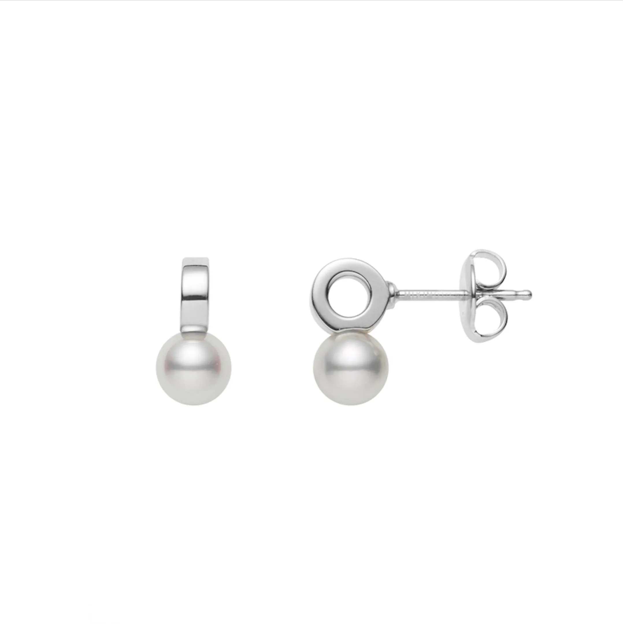 Mikimoto 18ct White Gold Akoya Pearl Stud Earrings sold by C.W. Sellors