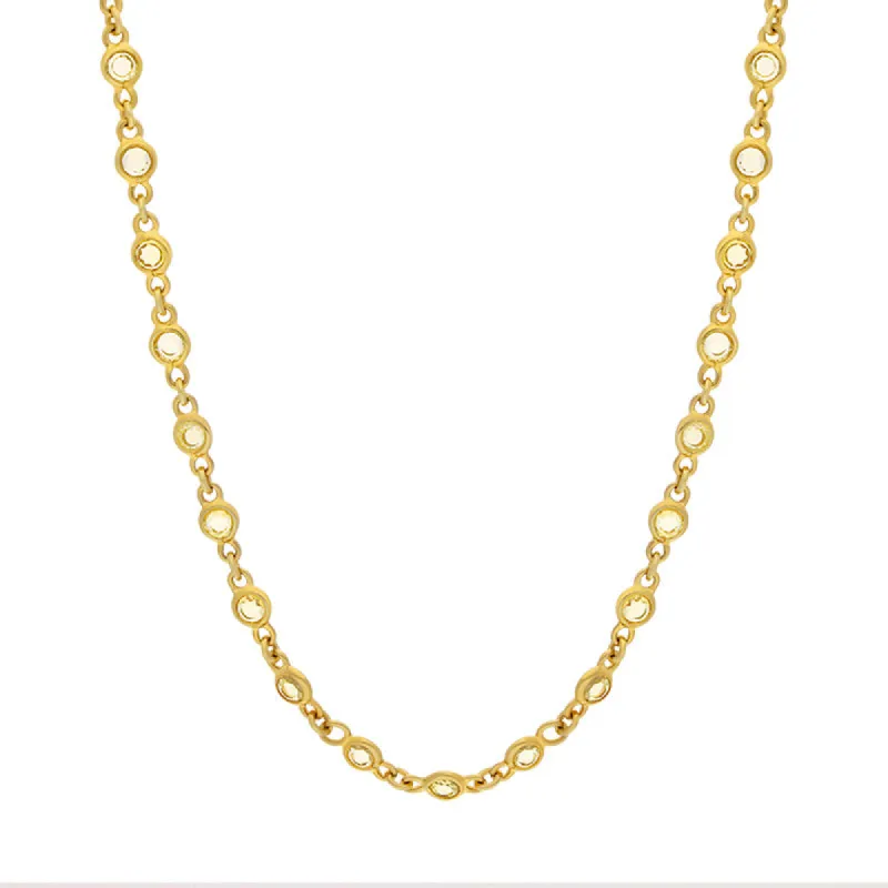 Cameo Italy Sterling Silver Yellow Gold Plated Cubic Zirconia 45cm Chain Necklace D sold by C.W. Sellors
