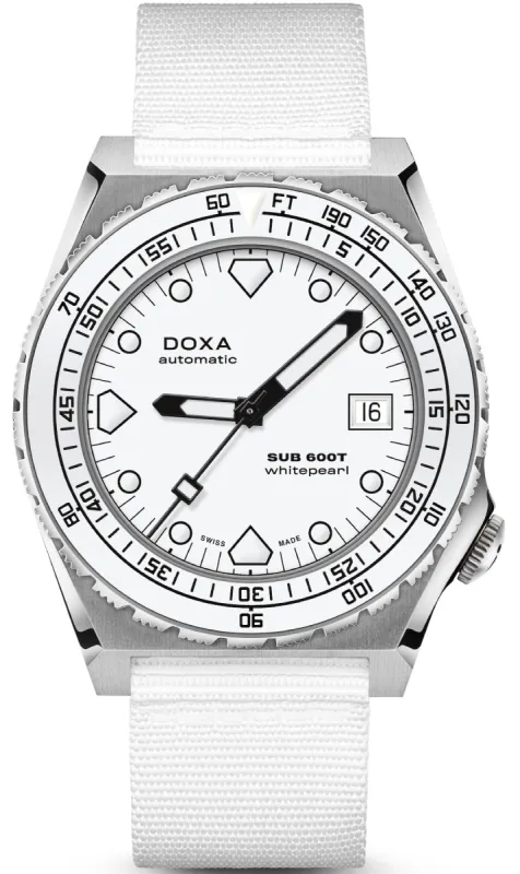 Doxa SUB 600T Whitepearl Nato Watch sold by C.W. Sellors