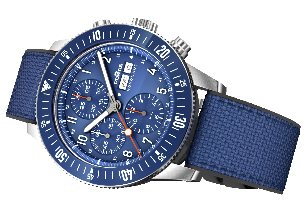 Fortis Novonaut N-42 Cobalt Blue Edition Watch sold by C.W. Sellors product image thumbnail 5