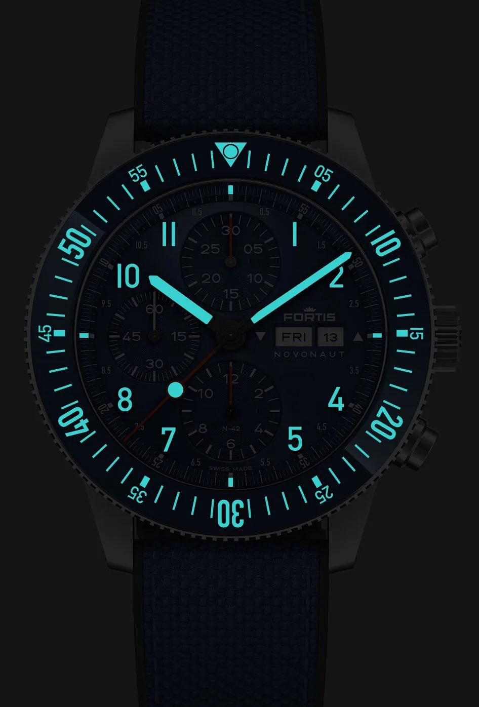 Fortis Novonaut N-42 Cobalt Blue Edition Watch sold by C.W. Sellors product image thumbnail 2