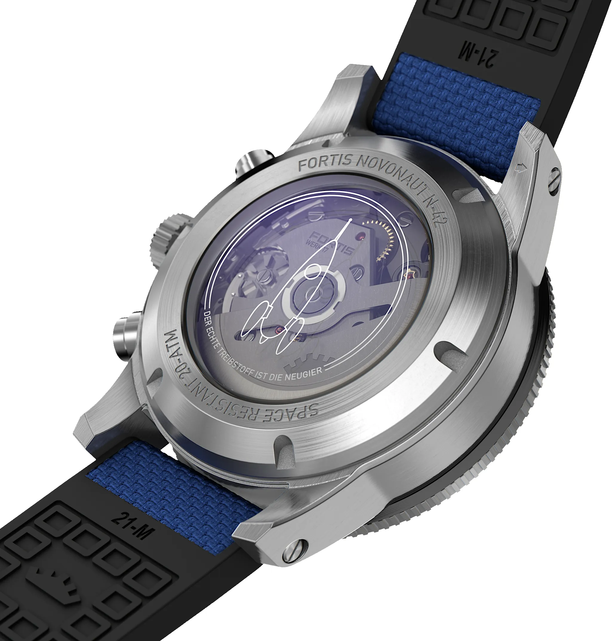Fortis Novonaut N-42 Cobalt Blue Edition Watch sold by C.W. Sellors product image thumbnail 3