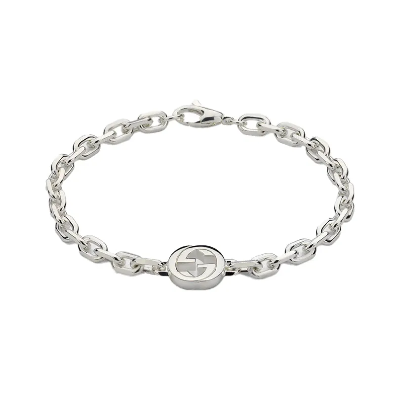Gucci Interlocking Sterling Silver Bracelet sold by C.W. Sellors
